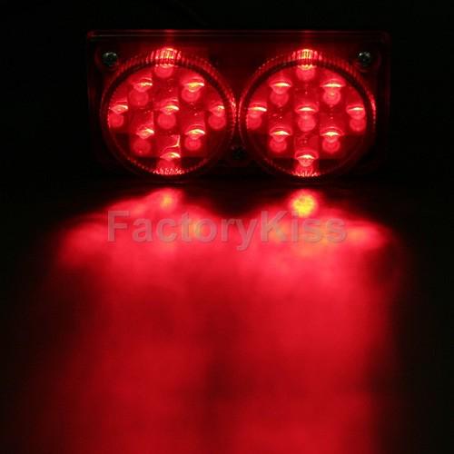 Gau new universal-fit red brake tail led light for motorcycle atv golf cart