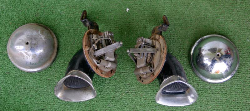 Left and right 1934 ford flathead horns ratrod