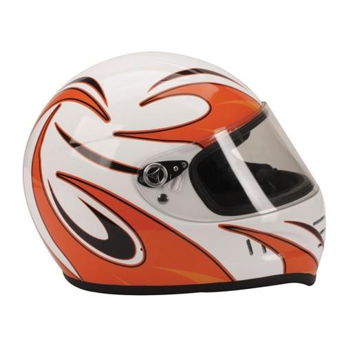 New downforce orange helmet graphics, glossy finish, easy application, racing