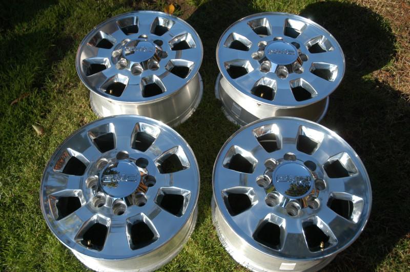 2012 gmc sierra18" oem polished wheels chevy silverado  2500 3500  factory