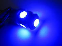 50x 5-smd ba9s led light bulbs wedge ultra blue 8000k 5050 w6w t4w power 6253 