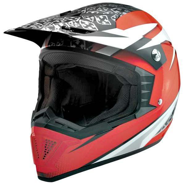 Sparx shotgun stealth motorcycle helmet red