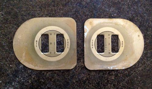 1935 1936 ford gauge face plates faceplates temp amp fuel oil ampere