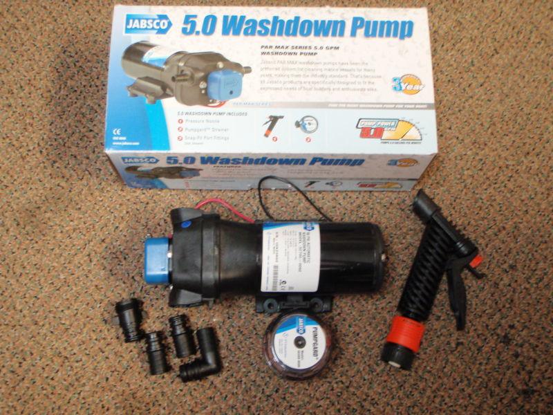 Washdown pump parmax pump kit 327000092 jabsco 5 gpm 50psi 12v boat fishing deck