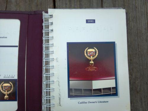 Original 1991 cadillac deville owner manual in leather case red