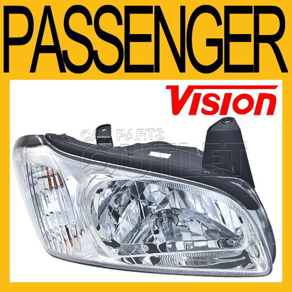 00-01 nissan maxima head light lamp assembly chrome bezel replacement right r/h