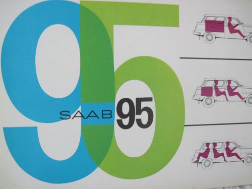 1962 saab 95 station wagon original brochure nicely done by the swedes!