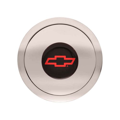 Gt performance products gt9 horn button bowtie logo polished p/n 11-1122
