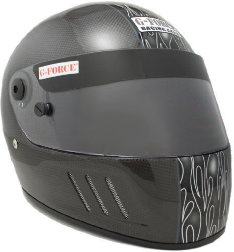 G-force 3028lrgbk pro cfg black large sa10 full face racing helmet
