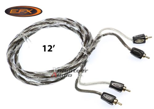 Efx revo12 revo series 12ft 12&#039; foot twisted shielded 2 channel rca cable ofhc