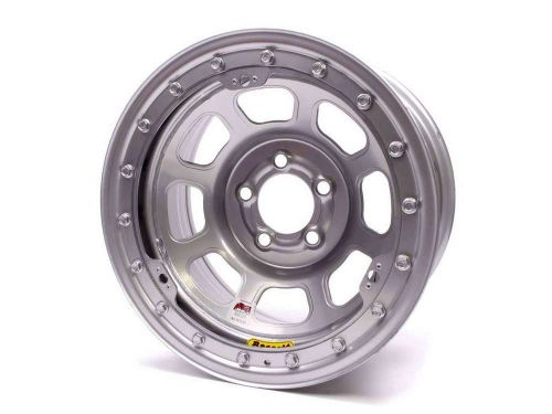 Bassett d-hole beadlock 15x8 in 5x4.75 silver wheel p/n 58dc2isl