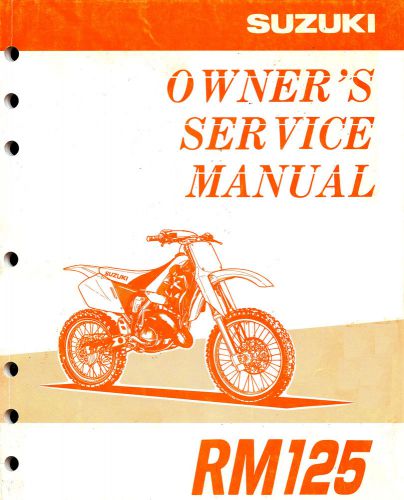 1998 suzuki rm125 motocross motorcycle owners service manual -rm 125