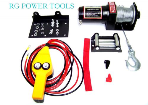 2000lb  power cable winch kit  truck trailer  boat with remote control 12 volt
