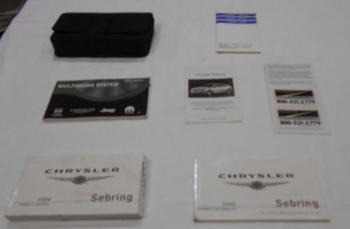 2008 chrysler sebring sedan owner manual 6/pc.set+multimedia &amp; sporty denim case