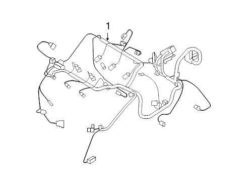 Chrysler oem chrysler engine wiring harness 05148994ab image 1