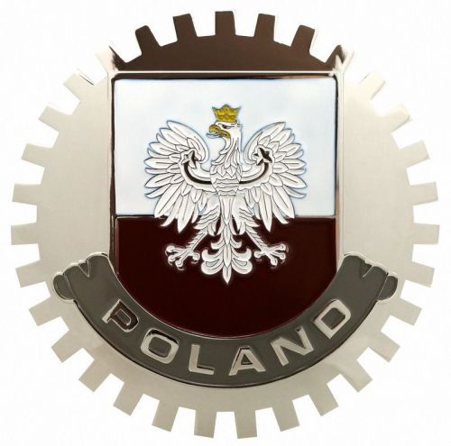 Flag of poland-car grille emblem badges new