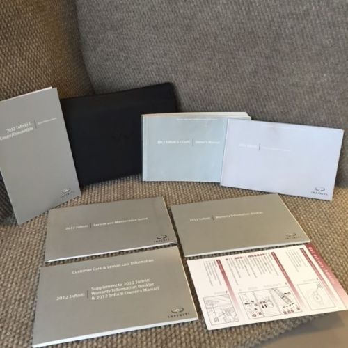 2012 infiniti g coupe owners manual w/ navigation and reference guides and case