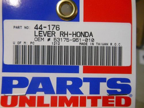 Parts unlimited replacement black brake lever honda trx 250 r 86-89 44-176