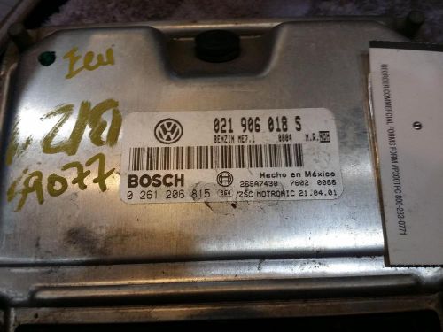 Volkswagen jetta engine brain box electronic control module; 2.8l, at, from vi