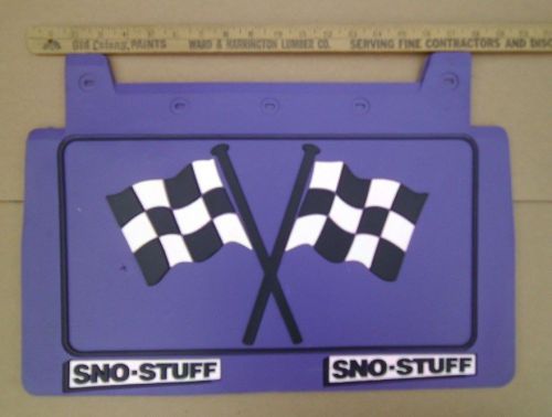 Purple checkered flag snowmobile snow mud flap new sno stuff
