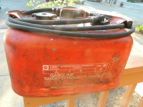 Vintage omc johnson evinrude 6 gallon pressure tank with fuel line