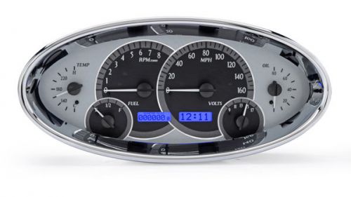 Dakota digital universal elliptical oval vhx analog gauges dash system vhx-1017