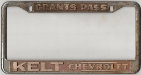 Kelt chevrolet in grants pass oregon license plate frame