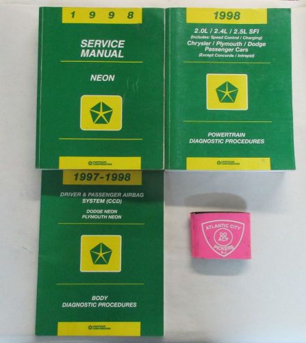2004 dodge neon service shop repair manual set