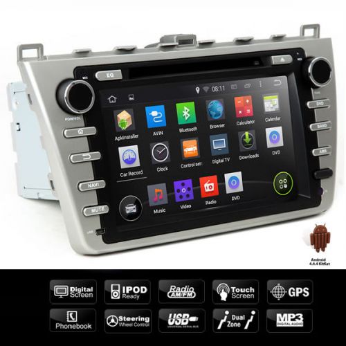 Android 4.4.4 quad-core 8&#034; car dvd gps with mutual control-mazda 6 08-12