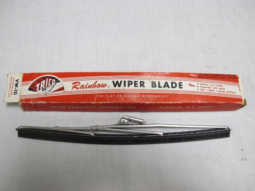 Vintage trico rainbow wiper blade 10 inch flat or curved vw-10 never used