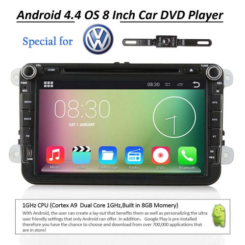 Os android 4.4 hd 8&#034; 2din car dvd player gps wifi 3g radio+canbus+camera for vw