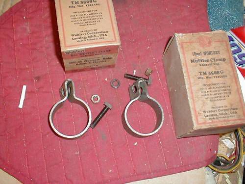 Nos mopar 1951-58 exhaust clamps various 8 cylinders