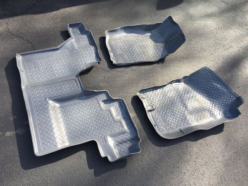 Nissan frontier front &amp; rear extended cab husky liner all weather mats (gray)