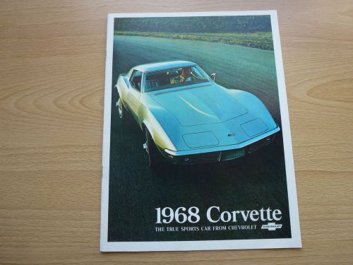 1968 chevrolet corvette original brochure hardtop soft top