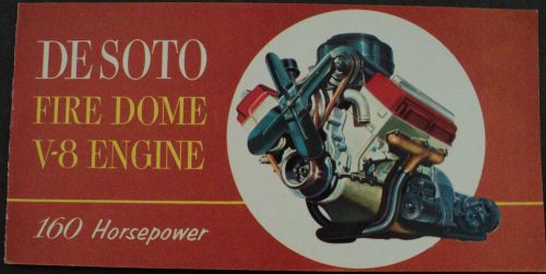 1953 desoto fire dome v8 engine pocket size dealer sales brochure