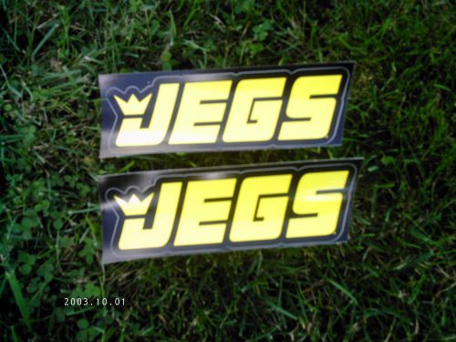 Two jegs racing decal   2  3/8&#034; x 8 1/2&#034; black with yellow letters