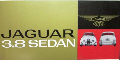 Original 1961 jaguar dealer sales brochure 3.8 sedan rare