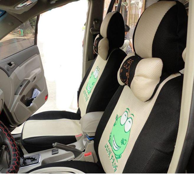 Fashionable chinese manual embroidery cartoon car seat cover