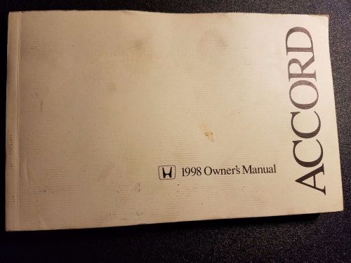 98 1998 honda accord sedan owners manual book free shipping
