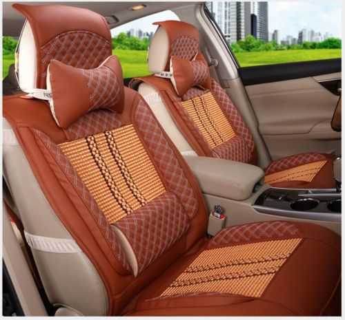8pcs orange front + rear 5 seat genenal car seat fit for 120i m6 explorer camry