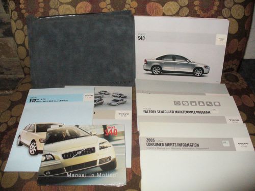 2005 05 volvo s40 owners manual with case 116