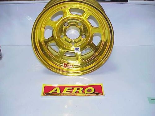 Aero gold 5 x 5&#034; wheel 15&#034;x 8&#034; imca sticker 4&#034; offset 52-985040 modified w15