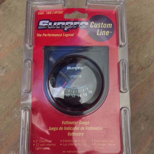 New sunpro cp7985 customline electrical voltmeter - black dial