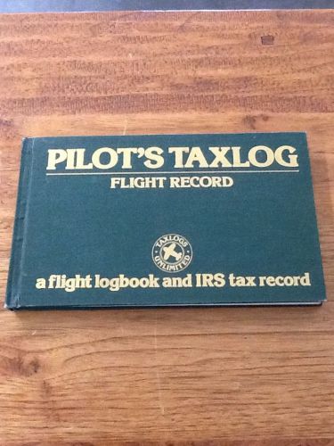 Pilots taxlog flight record hardbound 1979  collectible