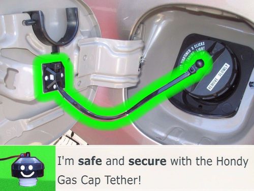 Gas cap tether  holder strap
