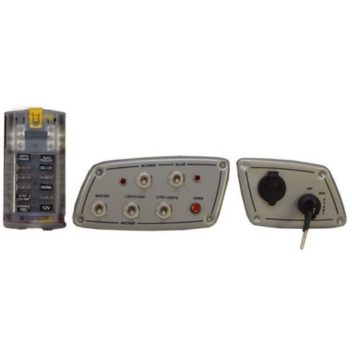 Tracker marine 179973 silver inboard boat breaker / ignition switch panel kit