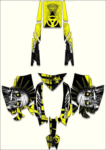 2012 and 2013 arctic cat pro snowmobile sled toxic graphic kit wrap decals