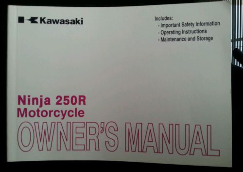 Kawasaki 250r owners manual. pt# 99987-1691 (5)