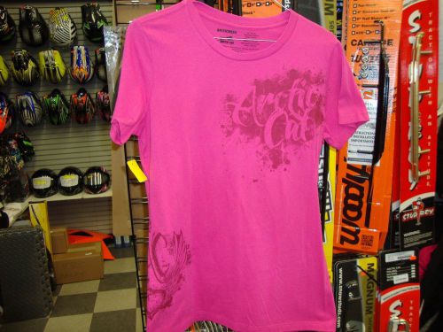 New junior&#039;s arctic cat pink side wings t-shirt ~ size xlarge ~ 5249-166