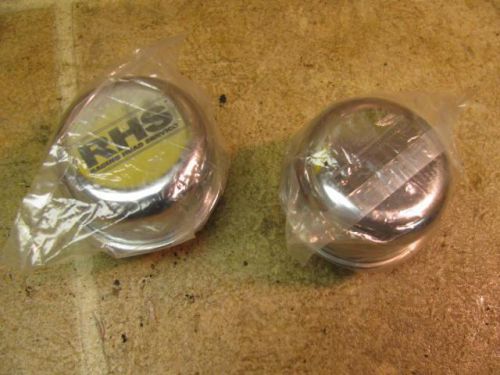 2 rhs racing head service chrome valve cover breather caps chevy